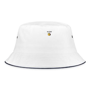 Beekeeper Bee Child Saying Gift - Bucket Hat - white/navy - Front