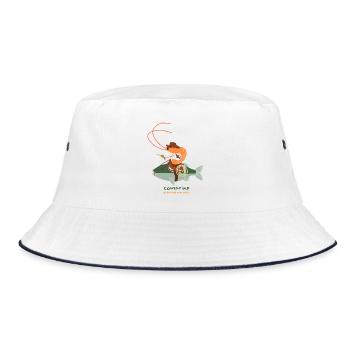 COWSHRIMP The Cowboy Shrimp - Bucket Hat - white/navy - Front