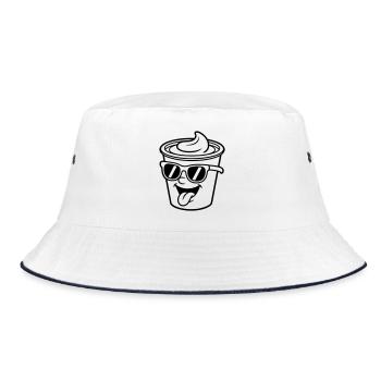 Tasses, crème, yaourt, crème, glace (couleur variable) - Bob - blanc/marine - Devant