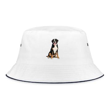 Chien de bouvier bernois mignon – Grand cœur, pelage doux - Bob - blanc/marine - Devant