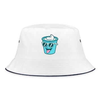 Crème Yoghurt Cream Cream - Mug with Sunglasses - Bucket Hat - white/navy - Front