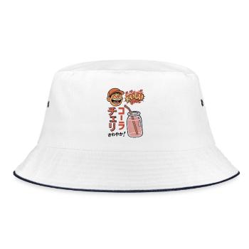 Cherry Cola Refreshing! - Bucket Hat - Weiß/Navy - Vorne