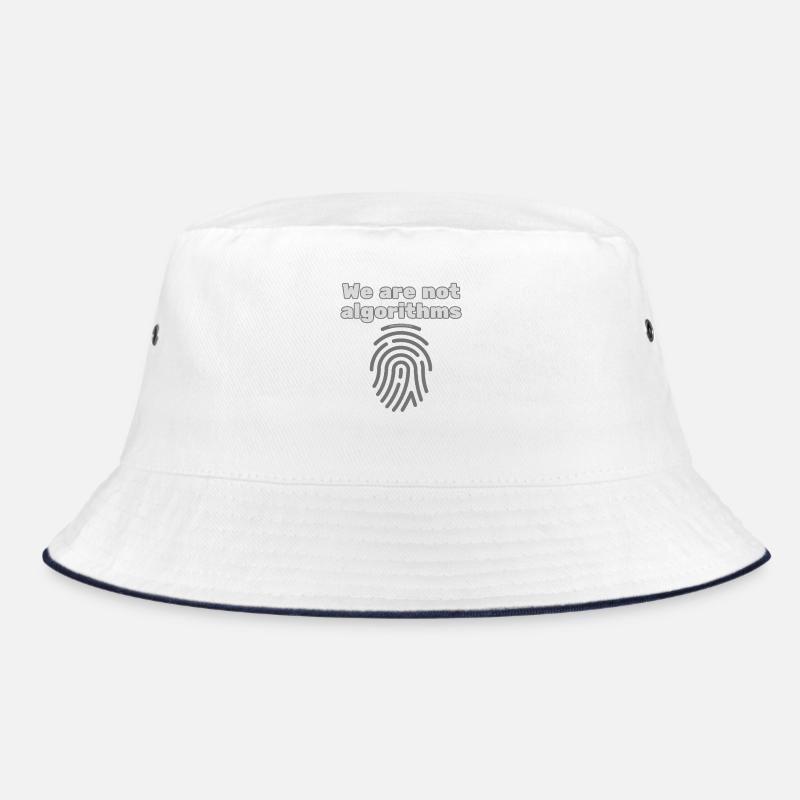 Humans Instead of Algorithms – Statement T-Shirt Bucket Hat