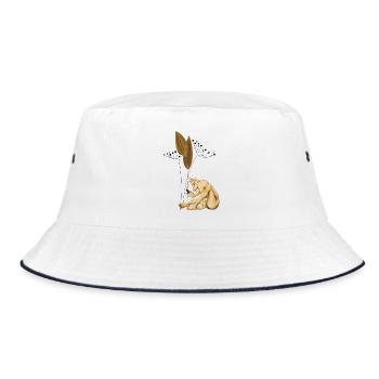 Seedbound Centaur with Dried Pods - Bucket Hat - white/navy - Front