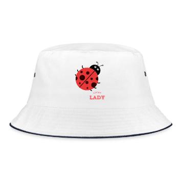 Coccinelle ludique pour les cadeaux et les vêtements - Bob - blanc/marine - Devant