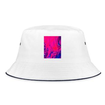 Design abstrait de la mer rose et bleue - Bob - blanc/marine - Devant