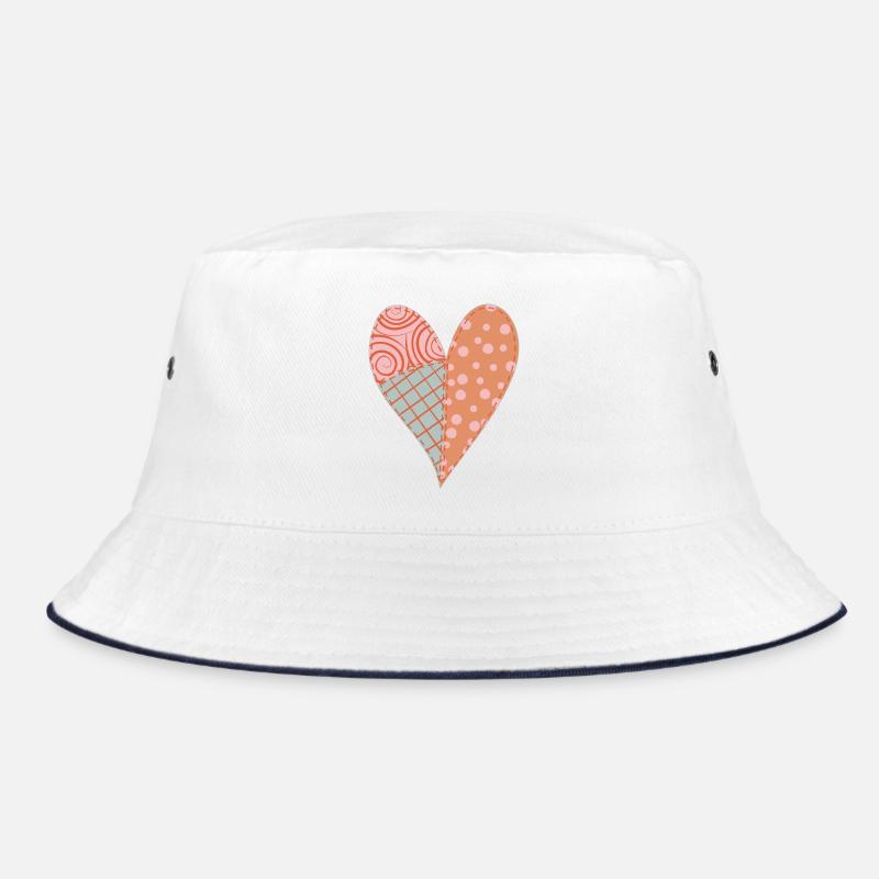 Patchwork Heart No4 Bucket Hat