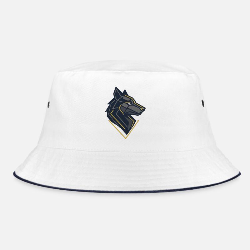 Geometrisches Wolfsemblem Bucket Hat