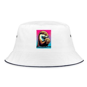 otter - Bucket Hat - white/navy - Front