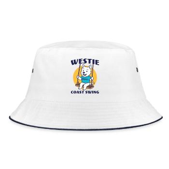 Westie Coast Swing Happy Pup sur une balançoire - Bob - blanc/marine - Devant