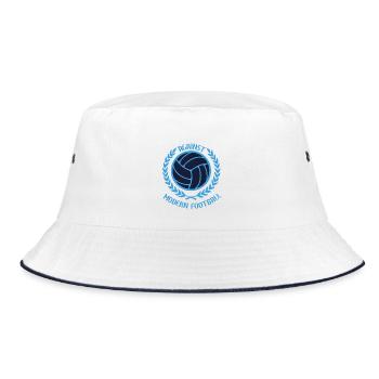 Gegen den modernen Fußball - Bucket Hat - Weiß/Navy - Vorne