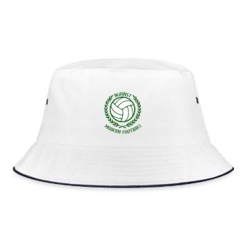 Gegen den modernen Fußball - Bucket Hat - Weiß/Navy - Vorne