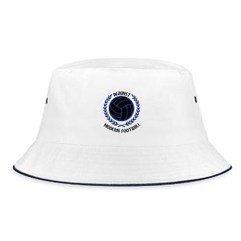 Gegen den modernen Fußball - Bucket Hat - Weiß/Navy - Vorne