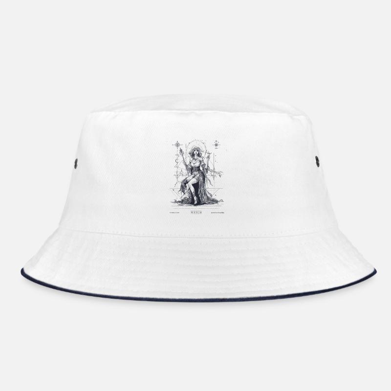 Mystical witch with magic wand Bucket Hat