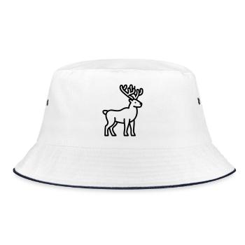 caribou - Bucket Hat - white/navy - Front