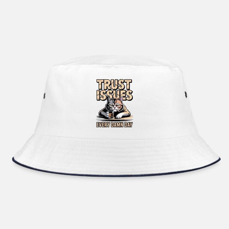 Trust Issues Cat Bucket Hat