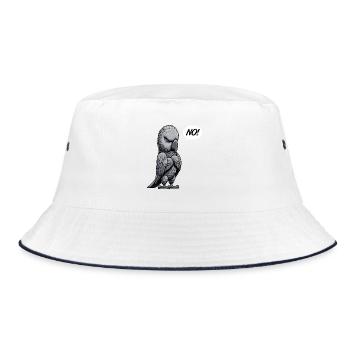 No African Grey Parrot Parrot Owner Parrots - Bucket Hat - white/navy - Front