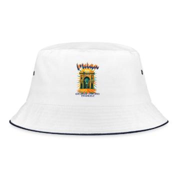 Milan- Galleria Vittorio Emanuele Retro Vintage - Bucket Hat - white/navy - Front