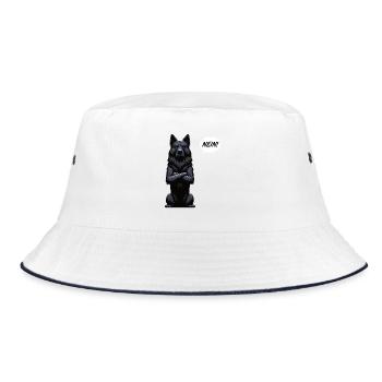 No Black Shepherd Shepherd Owner - Bucket Hat - white/navy - Front