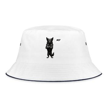 No Black Shepherd Shepherd Owner - Bucket Hat - white/navy - Front