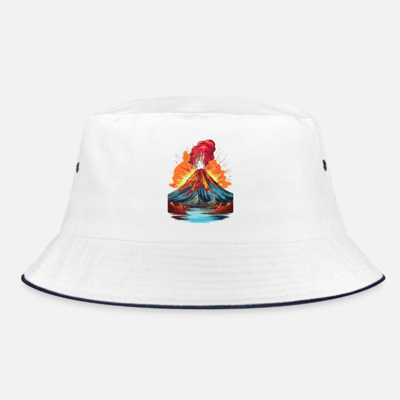 Volcanic eruption with lava flow Bucket Hat