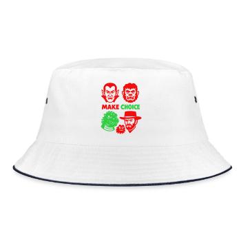 Welches Monster darf es sein? - Bucket Hat - Weiß/Navy - Vorne