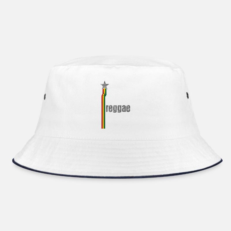 Reggae Star Rasta Logo Design Bucket Hat