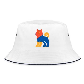 Pop Art Dog - Bucket Hat - white/navy - Front