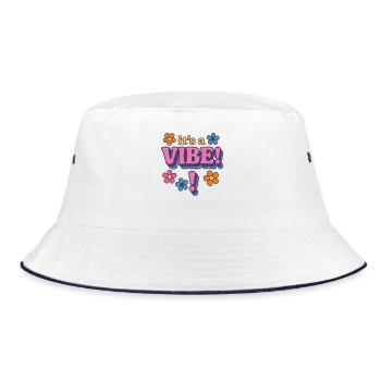VIBE Rétro Flowers - Bob - blanc/marine - Devant