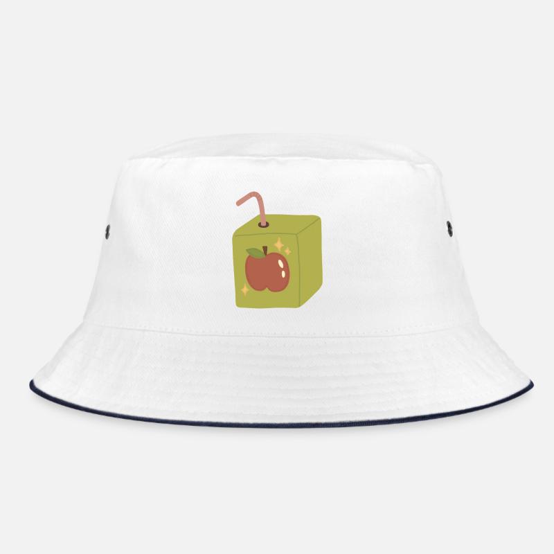 Whimsical Apple Juice Box Design Bucket Hat
