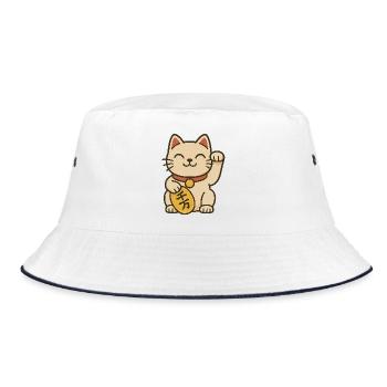Pièce de fortune Maneki Neko - Bob - blanc/marine - Devant