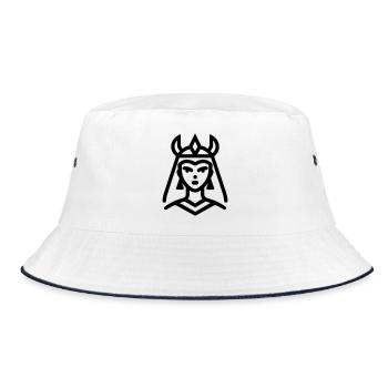 pharaoh - Bucket Hat - white/navy - Front