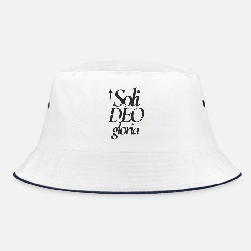 Soli Deo Gloria T-shirt typographique - Bob - blanc/marine