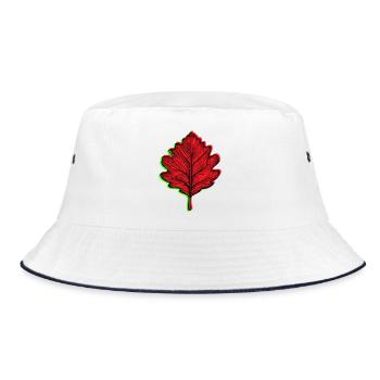 🍁 Feuille d’automne personnalisable. Vos couleurs, votre style - Bob - blanc/marine - Devant