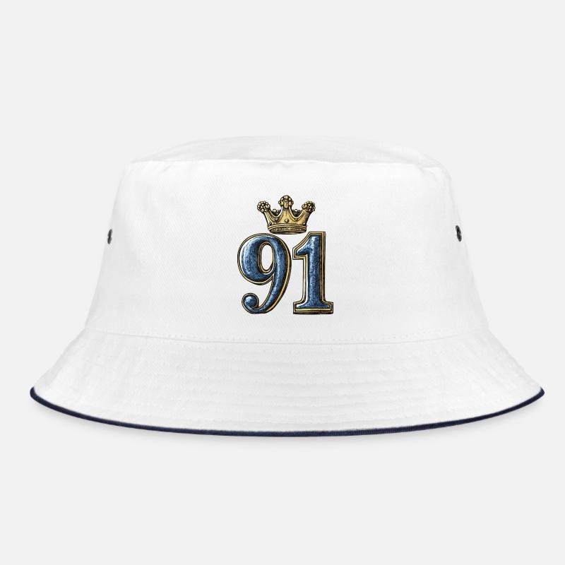 91 Zahl Krone Bucket Hat