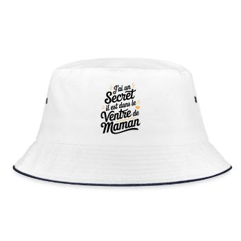 Pregnancy announcement for future dad / future mother - Bucket Hat - white/navy - Front