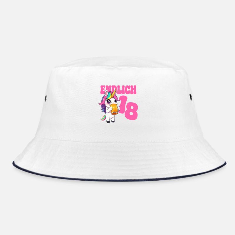 Bier Einhorn Endlich 18 Bier Geburtstag Party Bucket Hat