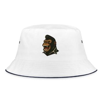 Stomp with Style – Gorilla Edition - Bucket Hat - white/navy - Front