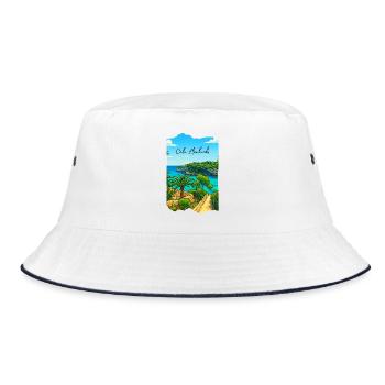 Cala Lombards - Majorca - Bucket Hat - white/navy - Front
