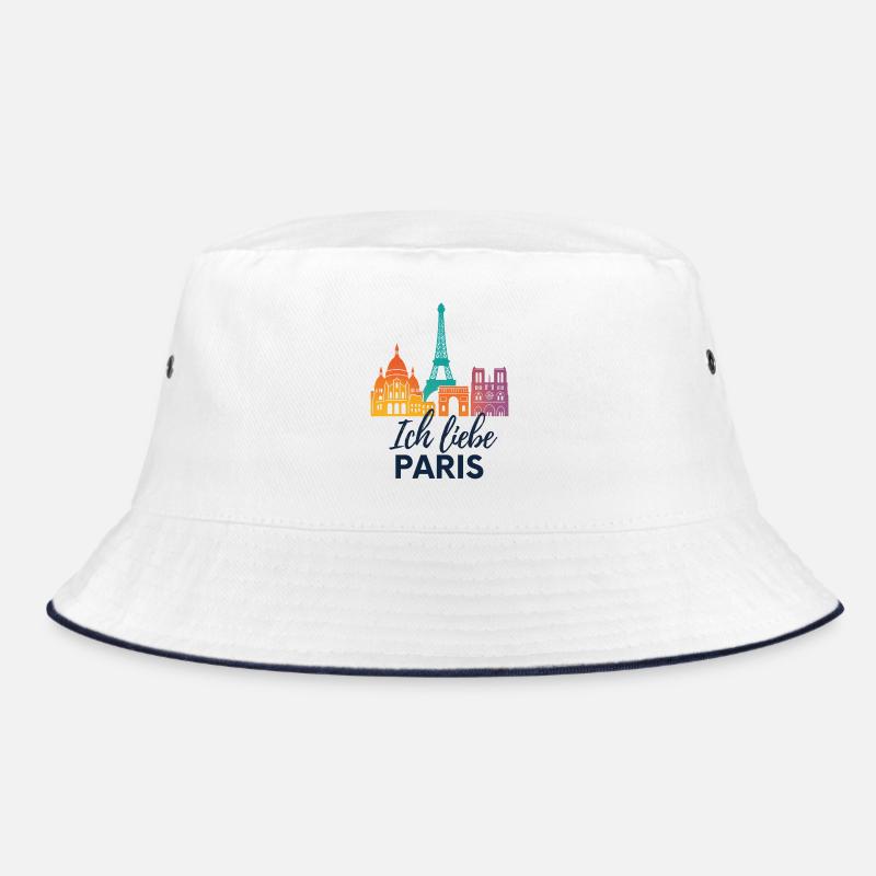 Ich liebe Paris – bunte Skyline Bucket Hat