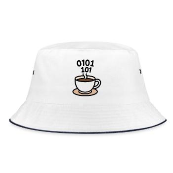 KaffeeCode Fusion - Bucket Hat - white/navy - Front