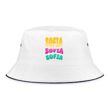 Sofia - Bucket Hat - white/navy - Front