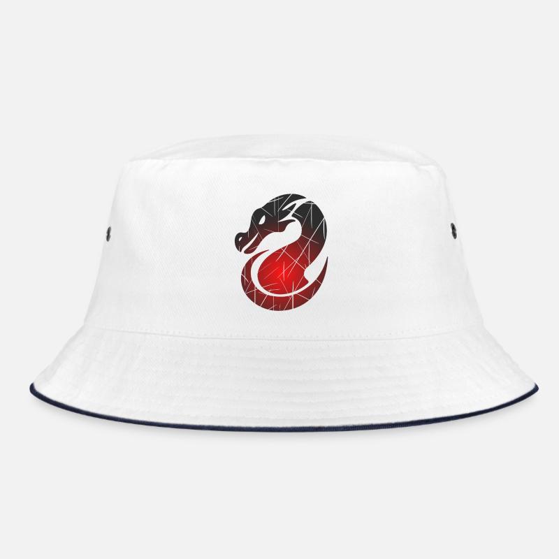 Roter Drachen mit Split-Textur Bucket Hat