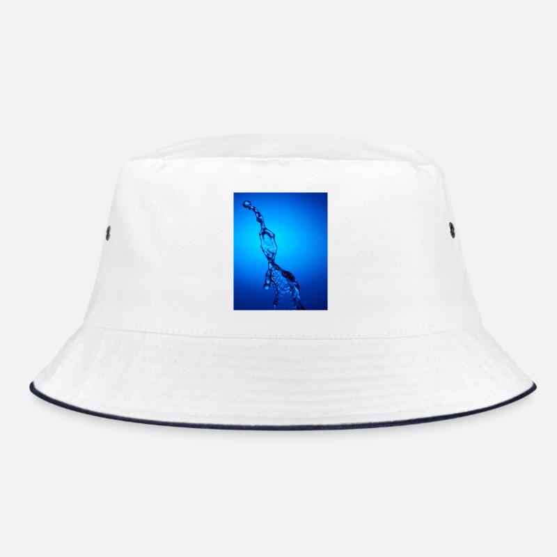 Blue Backlit Water Abstract Bucket Hat