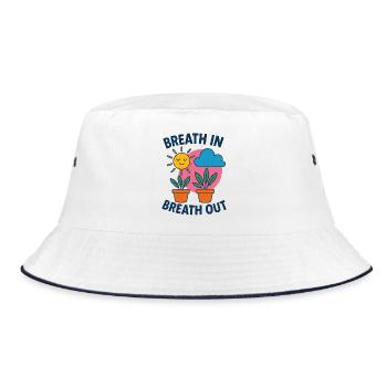 Souffle Soleil Plantes Motif - Bob - blanc/marine - Devant