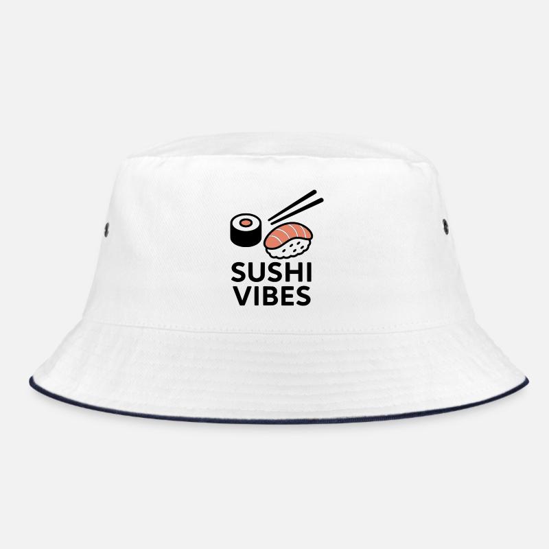 Sushi Vibes - Bucket Hat - Weiß/Navy