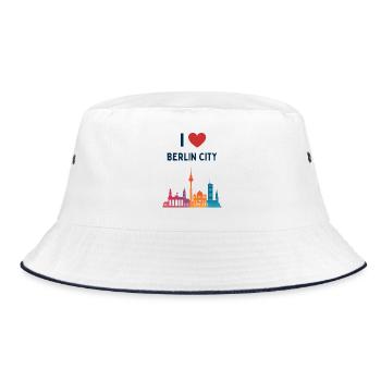 J’aime Berlin Skyline Silhouette City - Bob - blanc/marine - Devant