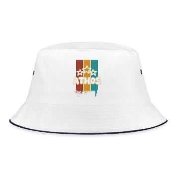 Athos Athos - Bucket Hat - Weiß/Navy - Vorne