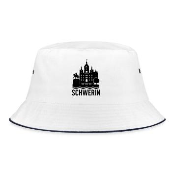 schwerin silhouette - Bucket Hat - Weiß/Navy - Vorne