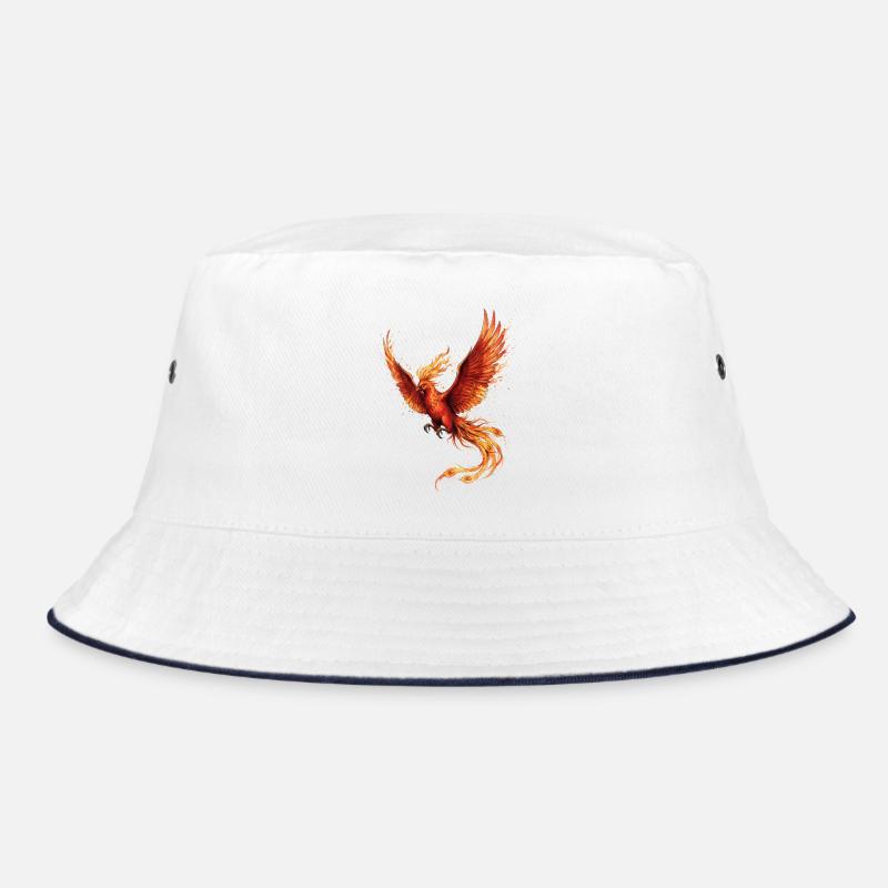 Firebird Phoenix with Fire Wings Bucket Hat